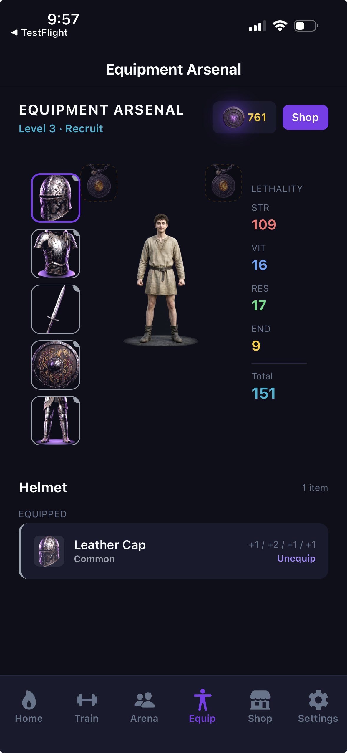 Equipment armory shop